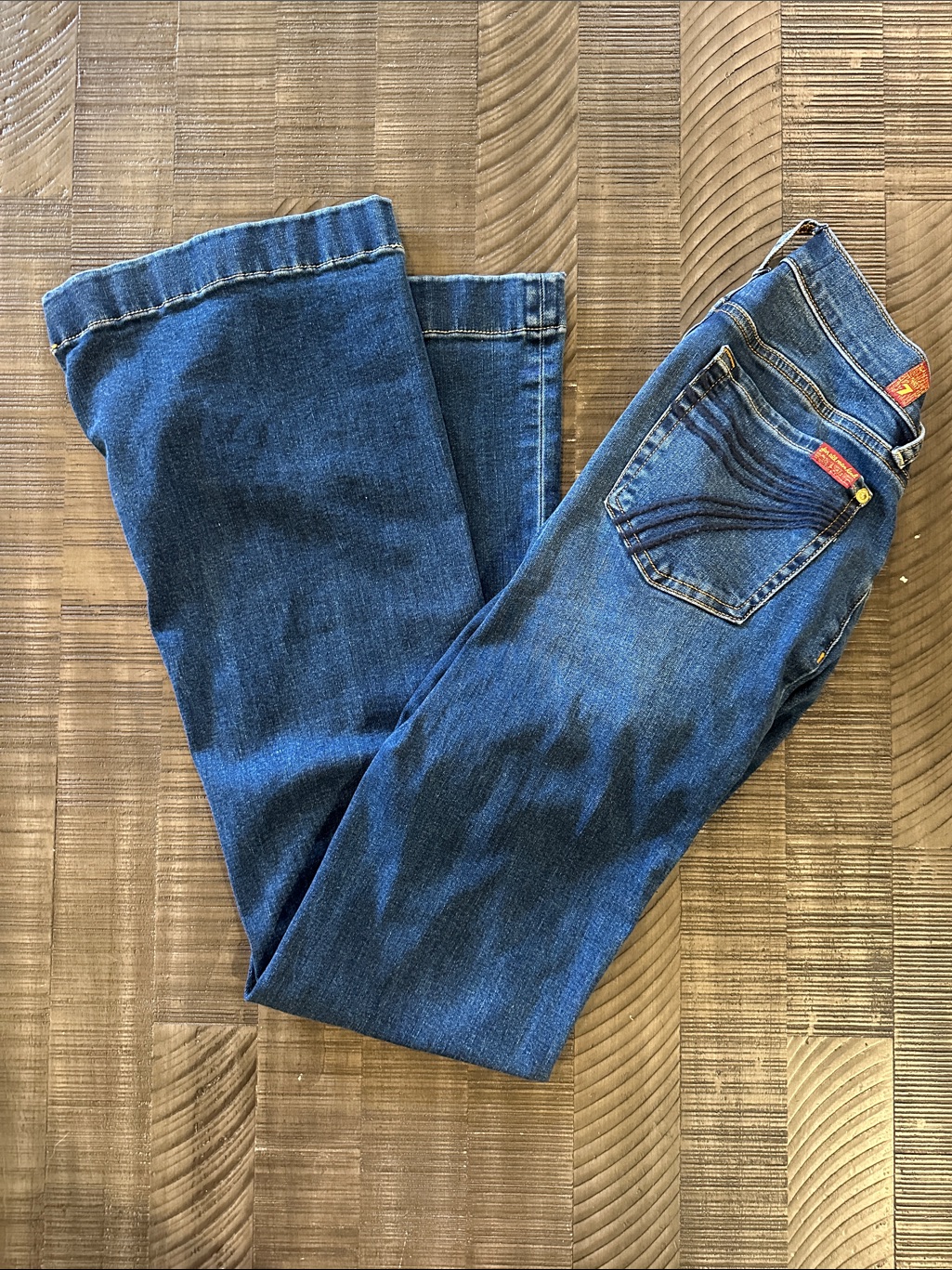 7 For All Mankind Women's Flare Jeans In Blue Denim